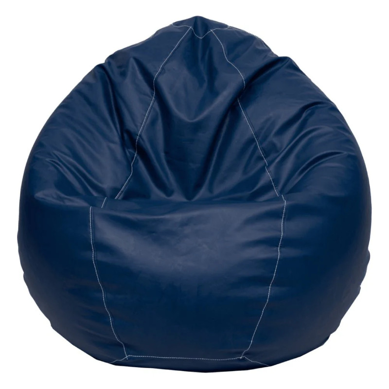 Lazy Panda Handmade Leather Gaming Bean Bags - Blue - مقعد جلدي